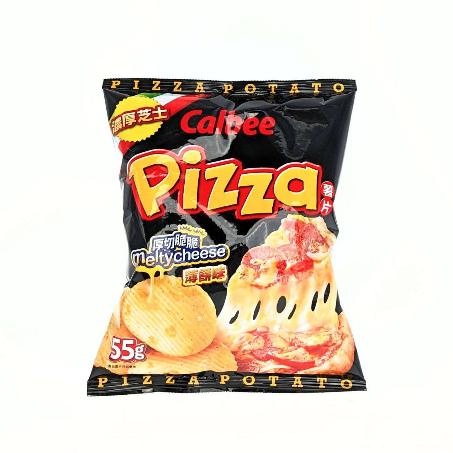 CALBEE Potota Crisps Melty Cheese Pizza Flavour 55g 卡樂B厚切芝士薄餅味薯片55g